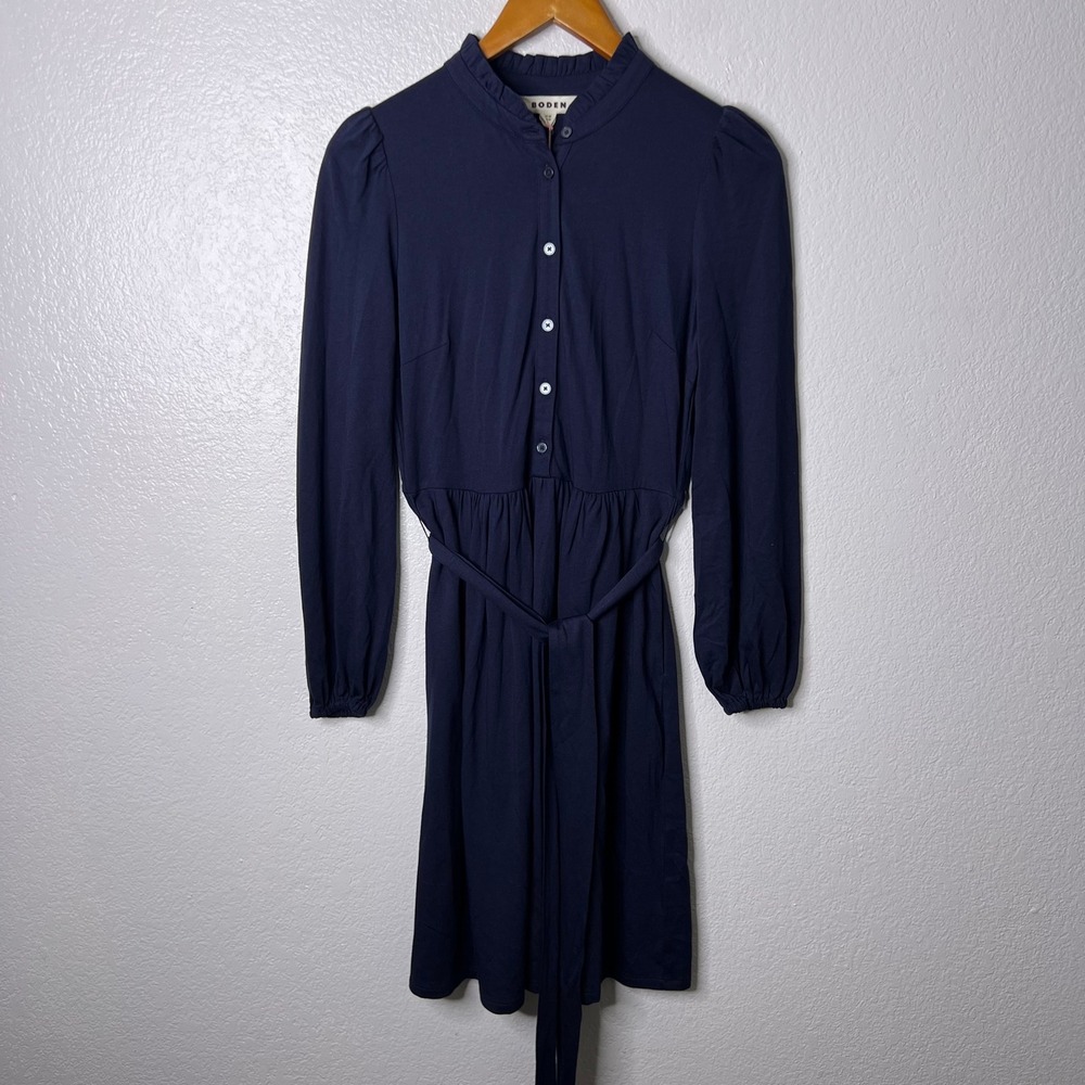 Boden Navy Blue Long Sleeve Midi Dress - Picture 2 of 10